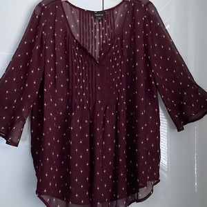 Maroon star blouse